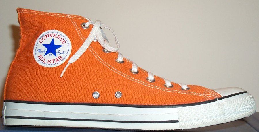 orange converse tennis shoes