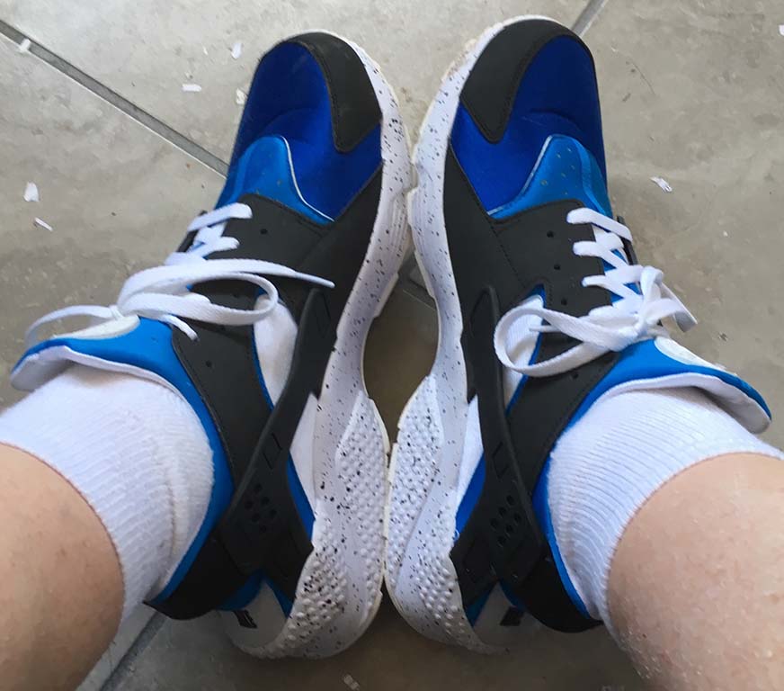 Blue Nike Air Huarache sneakers