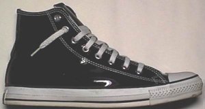 Vinyl Converse "Chuck Taylor" All Star, black high-top sneaker