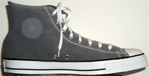 Converse "Chuck Taylor" All Star high-top sneaker in charcoal gray suede