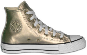 Converse "Chuck Taylor" All Star high-top sneaker in gold metallized fabric