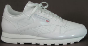 Reebok Classic Leather in white patent leather