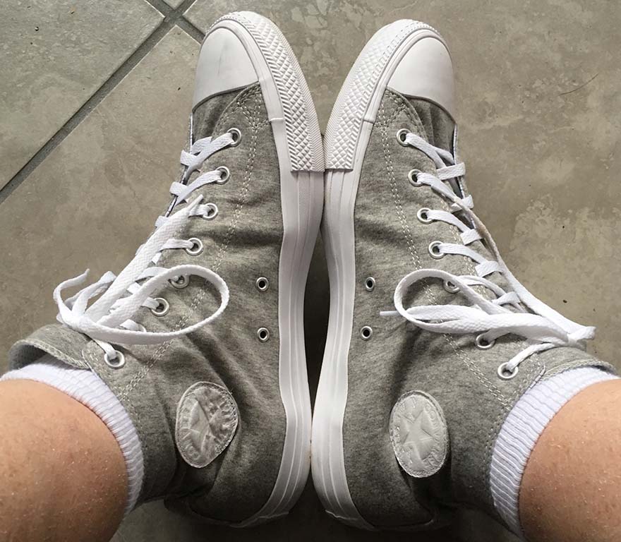 Gray heather Converse CTAS terrycloth hightops