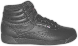 Reebok Freestyle black aerobics high-top sneaker