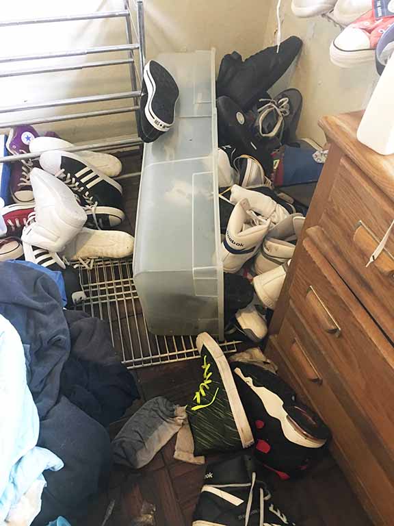 Shoe tub in the aftermath of Hurricane Harvey