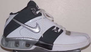 Nike Impax Dime basketball shoe - white and black with silver SWOOSH