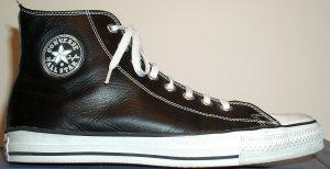 Jewel Leather Converse All Star high-top in black
