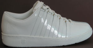 K-Swiss "Classic Luxury Edition," all-white patent leather shoe