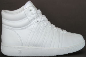 K-Swiss "Classic Luxury Edition" high-top sneaker (all white)