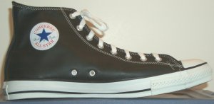 Leather Converse "Chuck Taylor" All Star sneaker (black leather high-top)