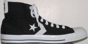 Converse Star Player Mid sneaker, black with white trim