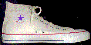 A canvas Converse "Chuck Taylor" All-Star morphs into an All Star 2000... and back again