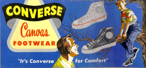 Converse shoe ad from the 1950s