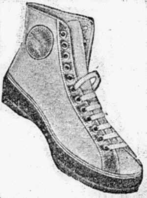 1922 high-top basketball shoe from the Montgomery Ward catalogue