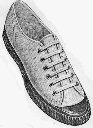 1946 Montgomery Ward white canvas basketball low-top sneaker