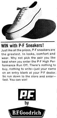 Ad for vintage PF Flyers deck shoes