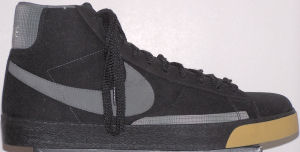 Nike Blazer Mid 73 (retro reissue), black canvas, gray SWOOSH