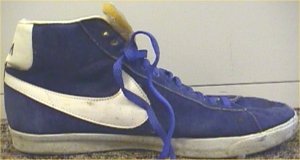 Nike Blazer in blue suede with white SWOOSH
