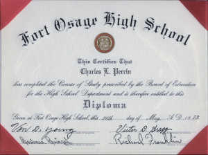 Diploma from Fort Osage High School