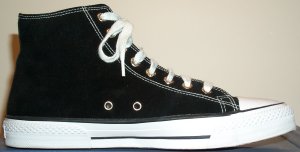 Converse "EZ Chuck" high-top sneaker in black (inside view)