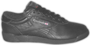 Reebok Freestyle black low-top aerobic shoe