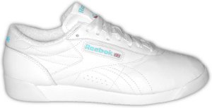 Reebok Freestyle white low-top aerobic shoe
