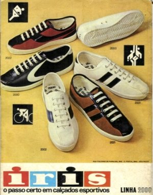 Picture of five different Iris-brand sneakers