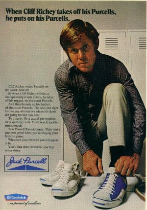 Jack Purcell sneaker ad from the early 1970's (shows canvas and leather versions)
