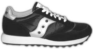 Saucony Jazz retro running shoe - black with silver trim