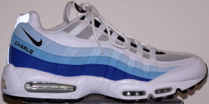 Nike Air Max 95 iD running shoe in shades of blue