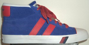 PRO-Keds Royal Plus Hi-Cut in blue suede with red stripes