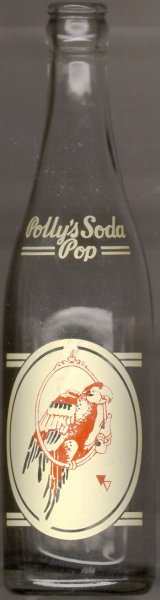 Vintage Polly's Soda Pop bottle (front)