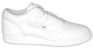 Reebok Workout fitness sneaker: white, low-top